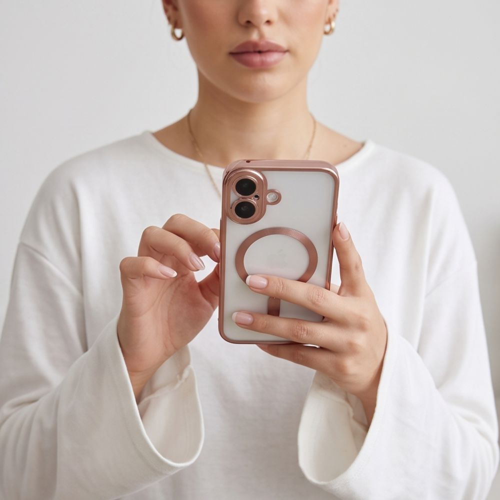 Tech-Protect MagFlex-fodral för iPhone 17 – genomskinligt rosa