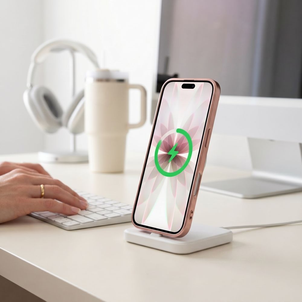 Tech-Protect MagFlex-fodral för iPhone 17 – genomskinligt rosa