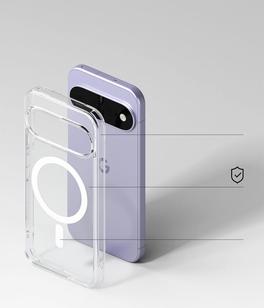 Ringke Fusion magnetiskt MagSafe-fodral för Google Pixel 11 – genomskinligt