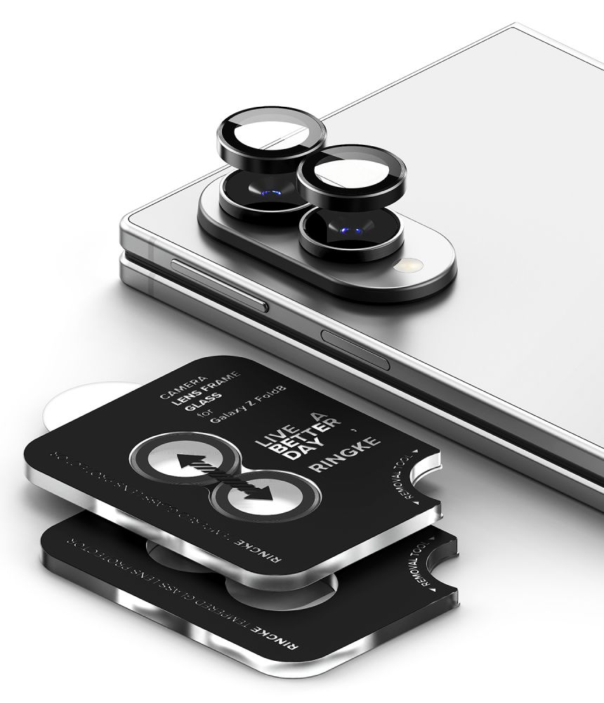 Ringke kameraskydd, 2-pack för Samsung Galaxy Z Fold 8 – svart