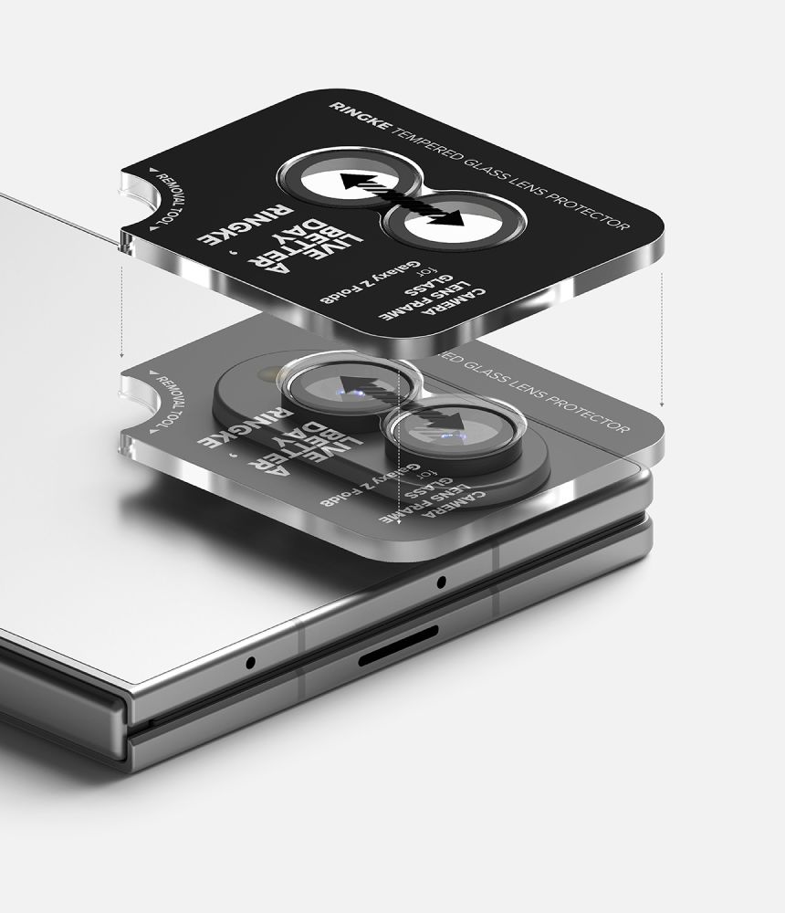 Ringke kameraskydd, 2-pack för Samsung Galaxy Z Fold 8 – svart