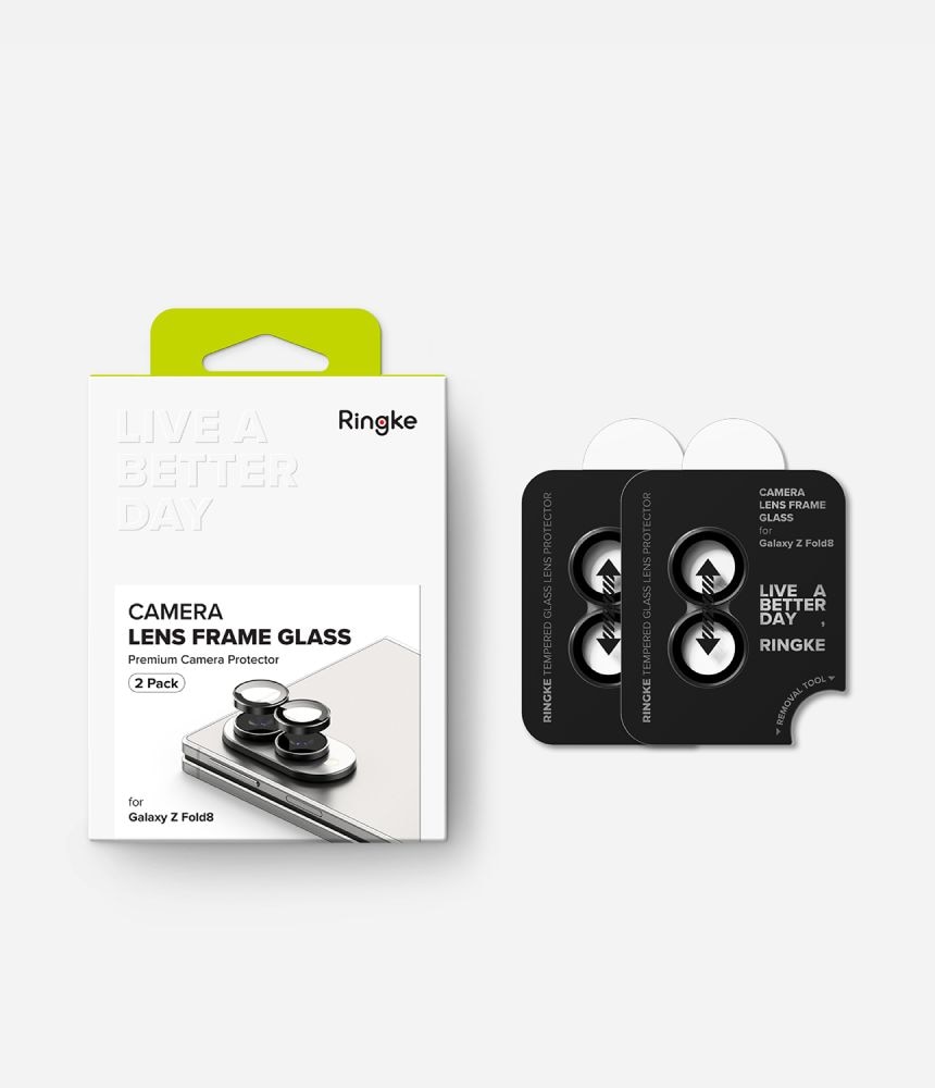 Ringke kameraskydd, 2-pack för Samsung Galaxy Z Fold 8 – svart