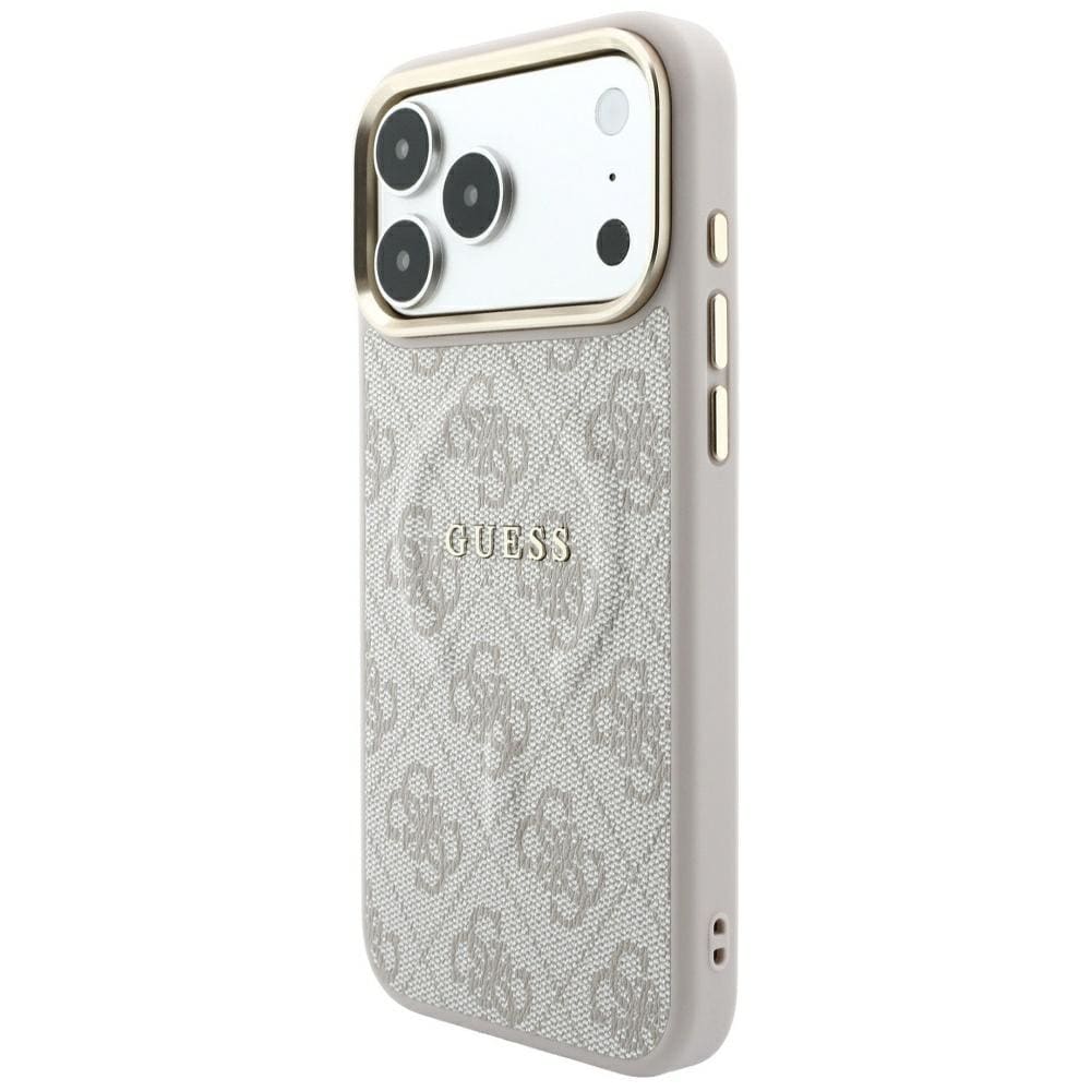 Guess präglad 4G Classic MagSafe-skal för iPhone 17 Pro / 18 Pro – rosa