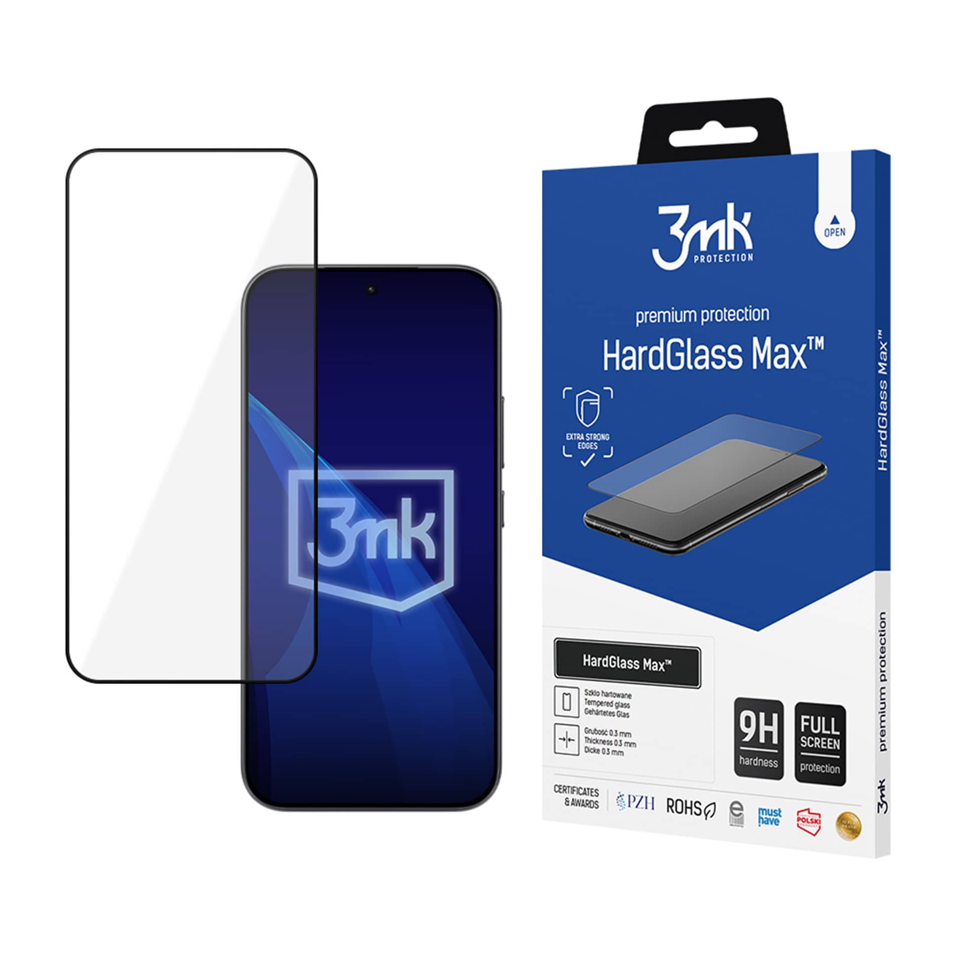 Härdat glas 3mk HardGlass Max Black till Xiaomi 17T