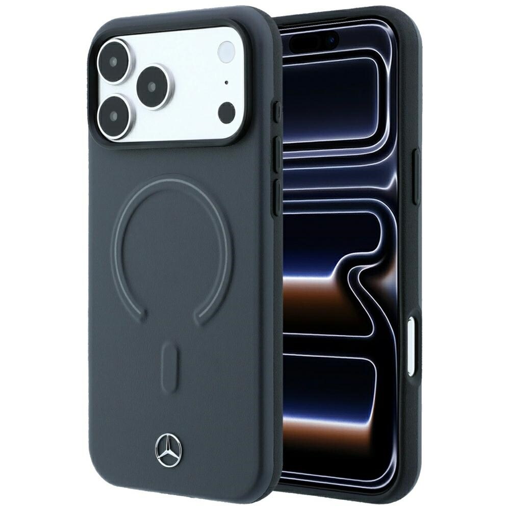 Mercedes 3D-fodral i läder med MagSafe för iPhone 18 Pro Max / 17 Pro Max – antracit