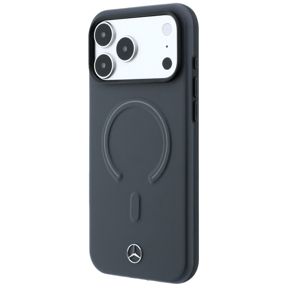 Mercedes 3D-fodral i läder med MagSafe för iPhone 18 Pro Max / 17 Pro Max – antracit