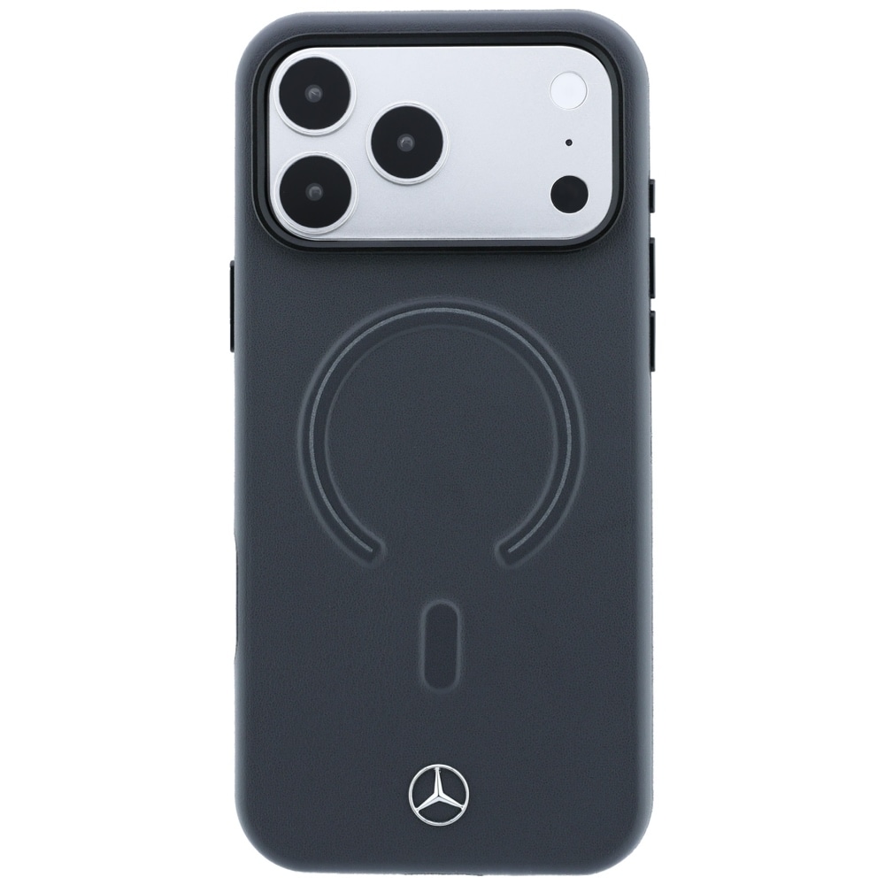 Mercedes 3D-fodral i läder med MagSafe för iPhone 18 Pro Max / 17 Pro Max – antracit