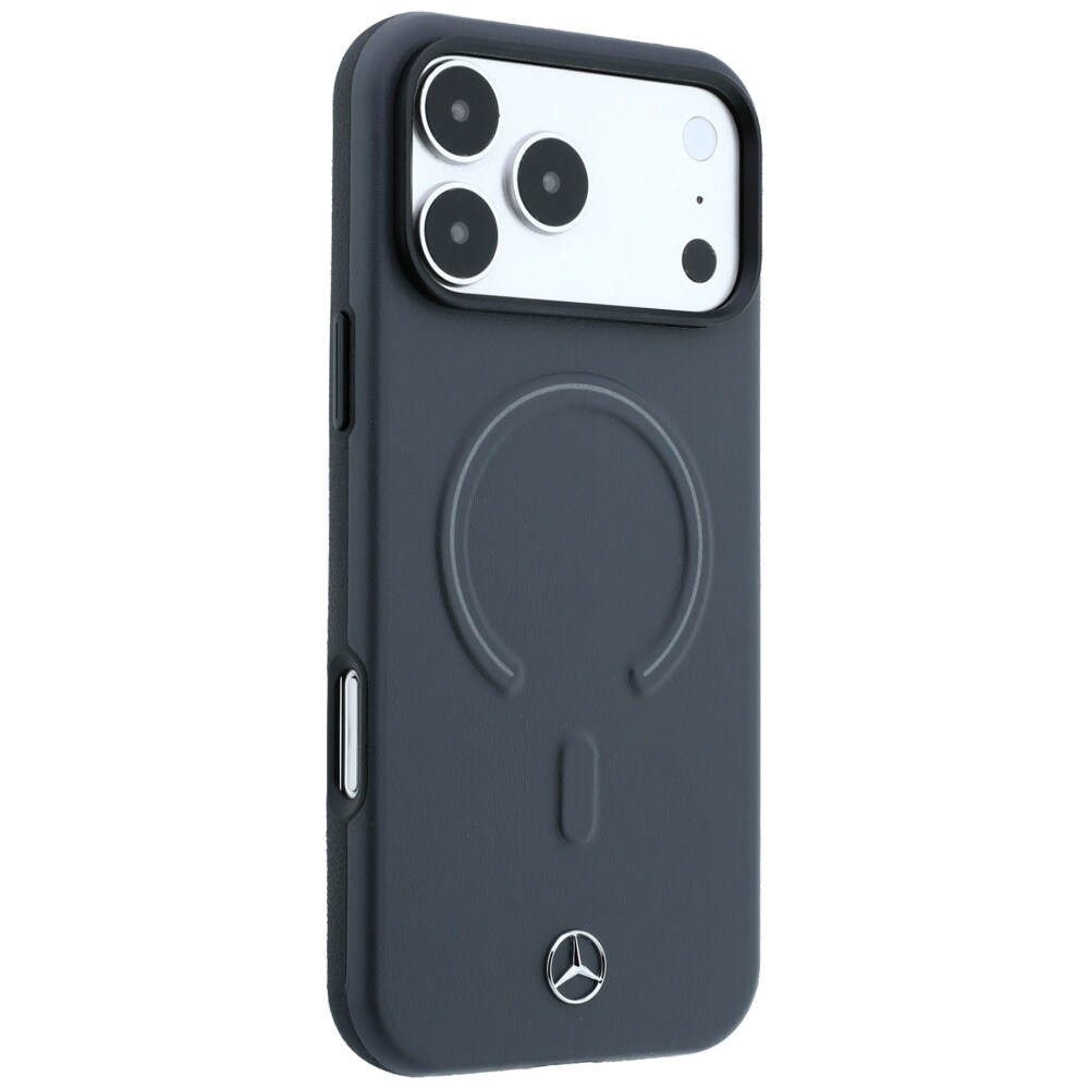 Mercedes 3D-fodral i läder med MagSafe för iPhone 18 Pro Max / 17 Pro Max – antracit