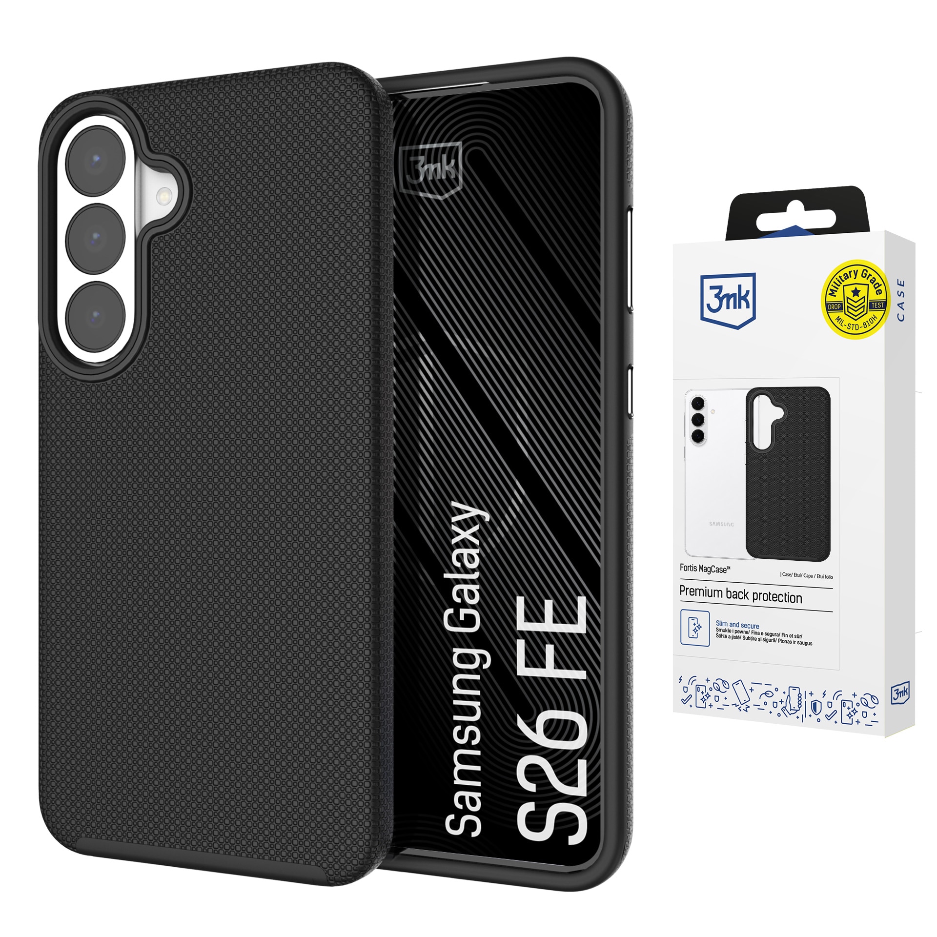 3mk Fortis MagCase till Samsung Galaxy S26 FE – svart