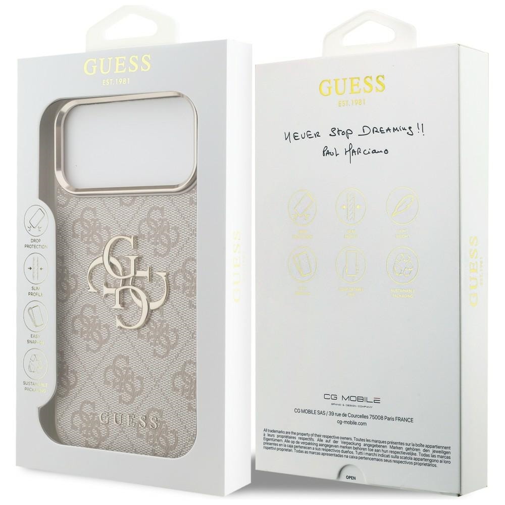 Guess 4G Big 4G Classic Logo-fodral för iPhone 17 Pro Max / 18 Pro Max – Roséguld