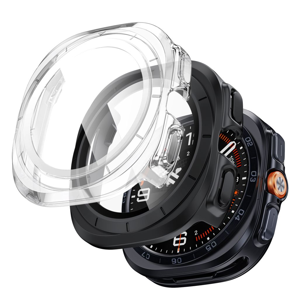 Tech-Protect Defense 2-pack med skyddsfodral för Samsung Galaxy Watch Ultra 47 mm – matt svart