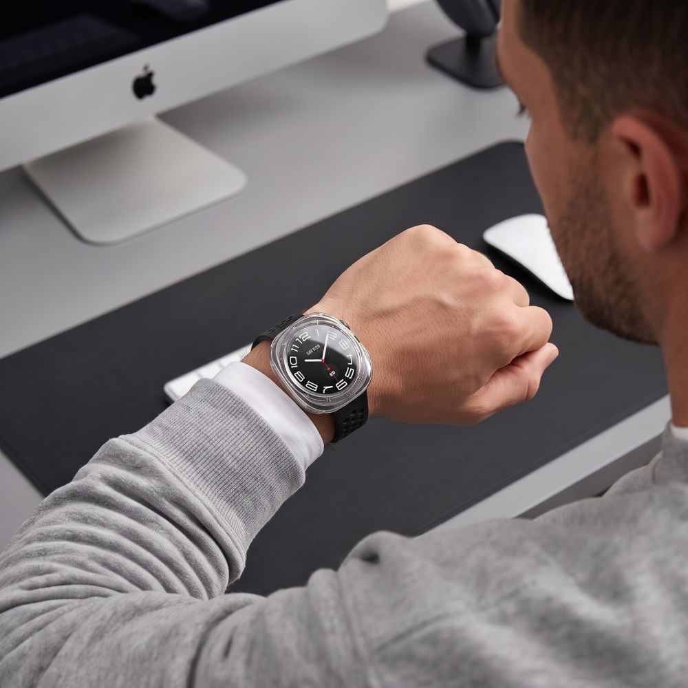 Tech-Protect Defense 2-pack med skyddsfodral för Samsung Galaxy Watch Ultra 47 mm – matt svart