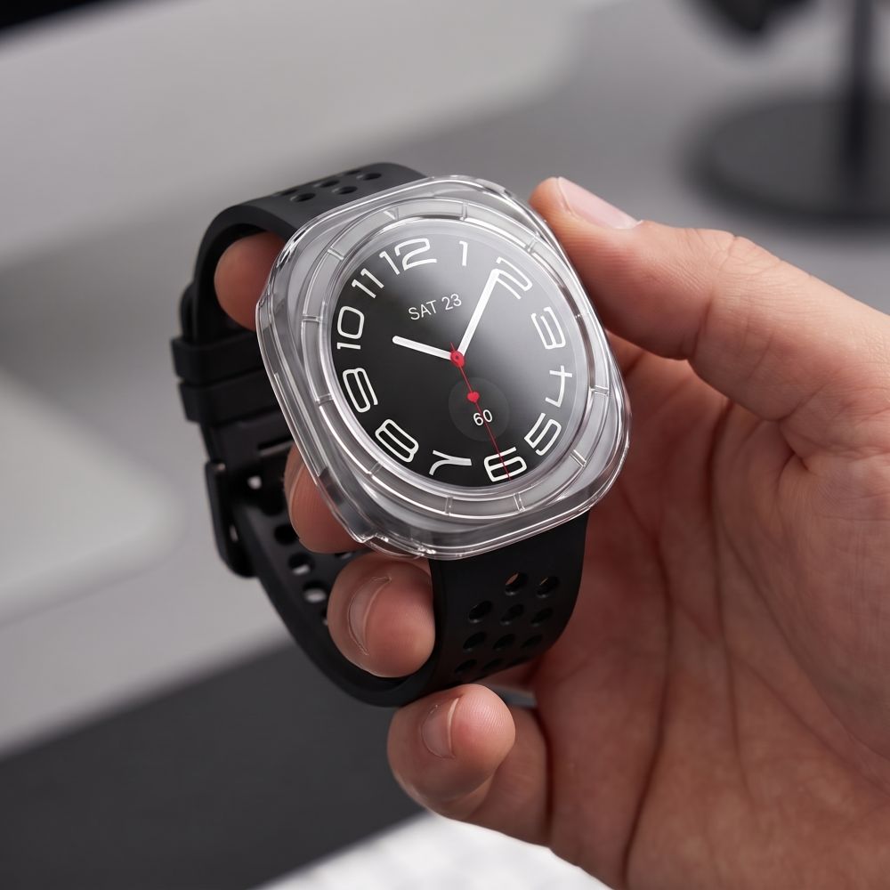 Tech-Protect Defense 2-pack med skyddsfodral för Samsung Galaxy Watch Ultra 47 mm – matt svart
