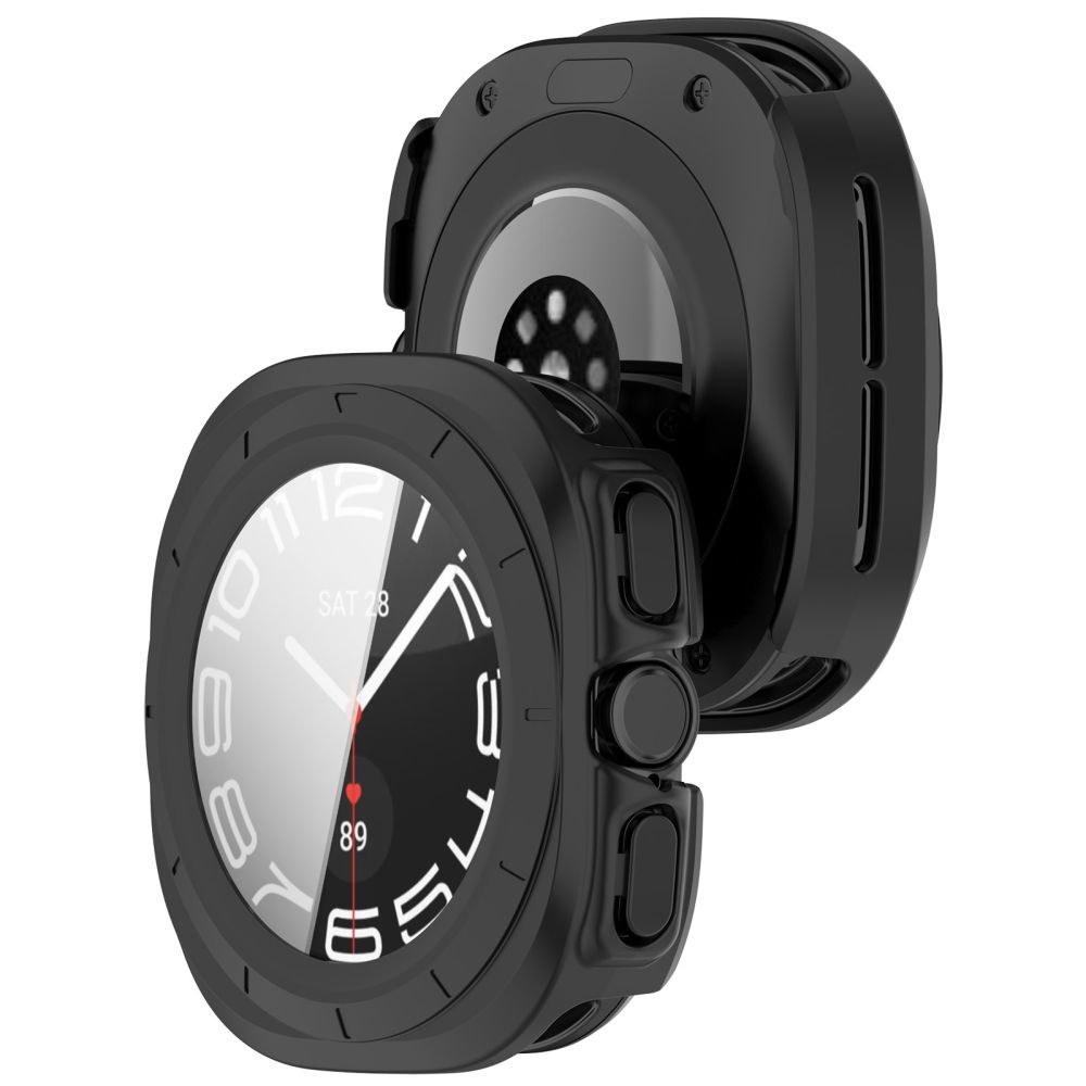 Tech-Protect Defense 2-pack med skyddsfodral för Samsung Galaxy Watch Ultra 47 mm – matt svart