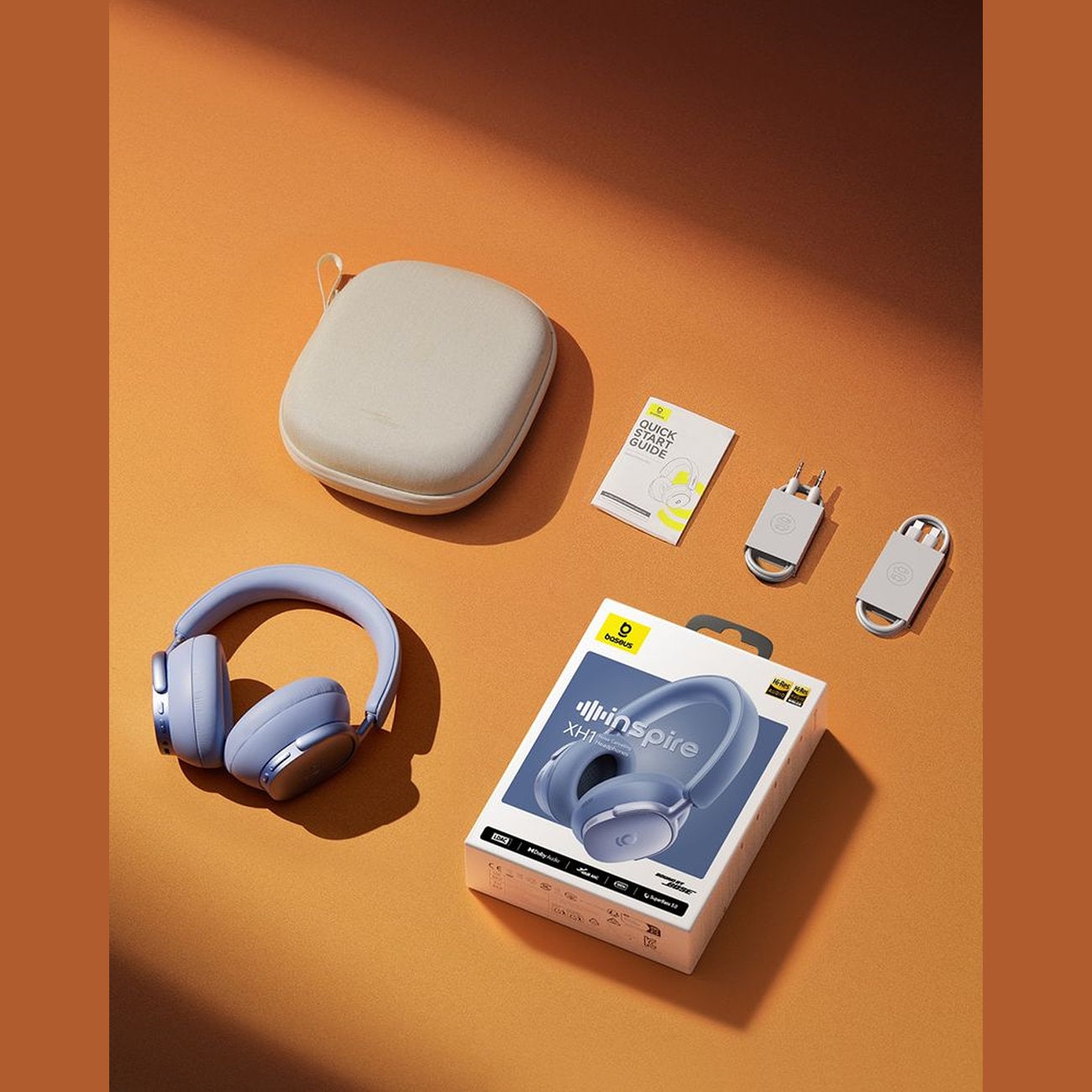Baseus Inspire XH1 Sound by Bose – trådlösa hörlurar med ANC och Dolby Audio, Aurora Blue