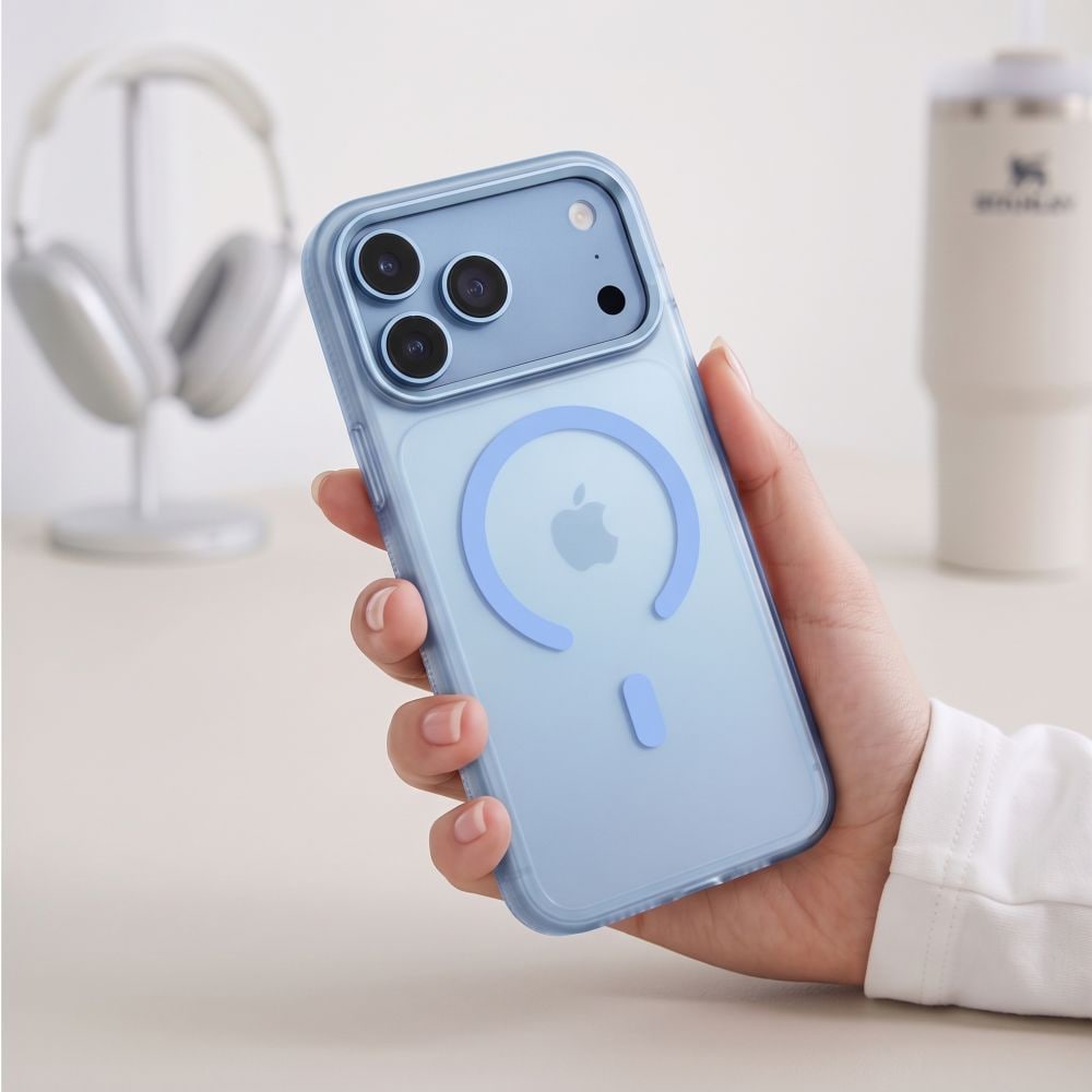 Tech-Protect MagZero MagSafe-fodral för iPhone 17 Pro Max / 18 Pro Max – ljusblått, matt