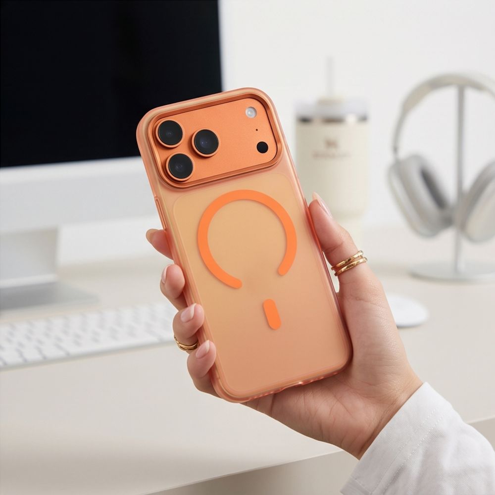 Tech-Protect MagZero MagSafe-fodral för iPhone 17 Pro Max / 18 Pro Max – matt orange