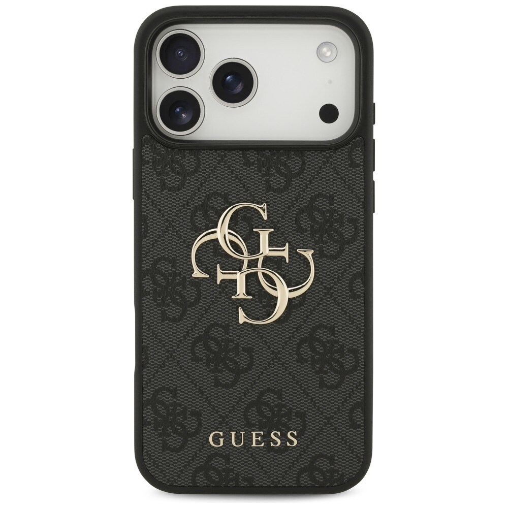 Guess 4G-fodral med stort logo för iPhone 17 Pro Max / 18 Pro Max – Svart