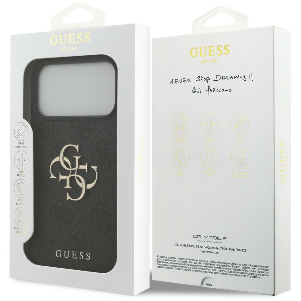 Guess 4G-fodral med stort logo för iPhone 17 Pro Max / 18 Pro Max – Svart