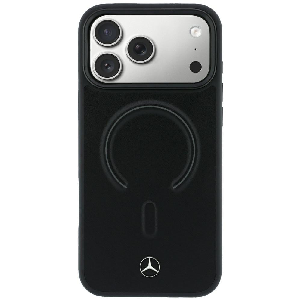 Mercedes 3D MagSafe-etui i læder til iPhone 18 Pro / 17 Pro – Sort