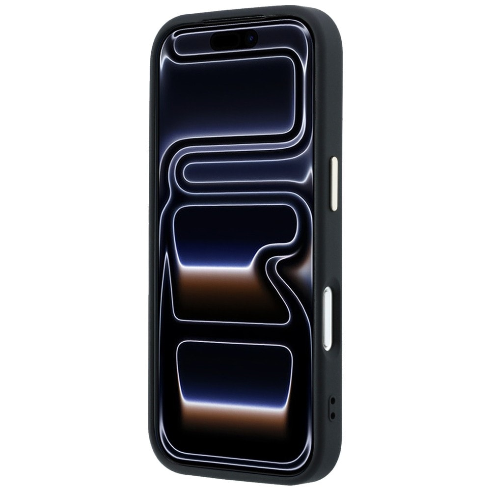 Guess 4G & Big Resin-logotypfodral för iPhone 17 Pro Max / 18 Pro Max – Svart
