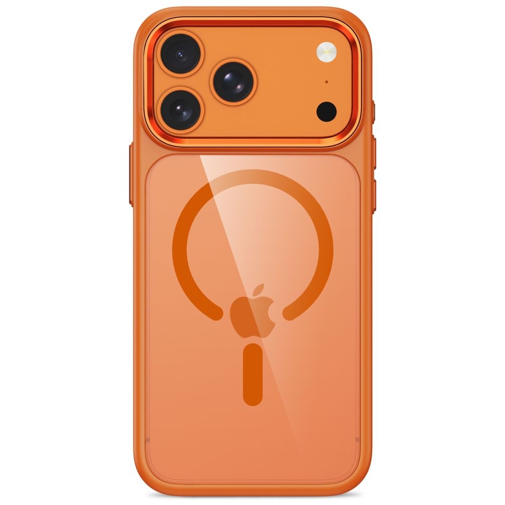 Tech-Protect Magmat Magsafe CC-etui til iPhone 17 Pro / 18 Pro – orange-gennemsigtigt
