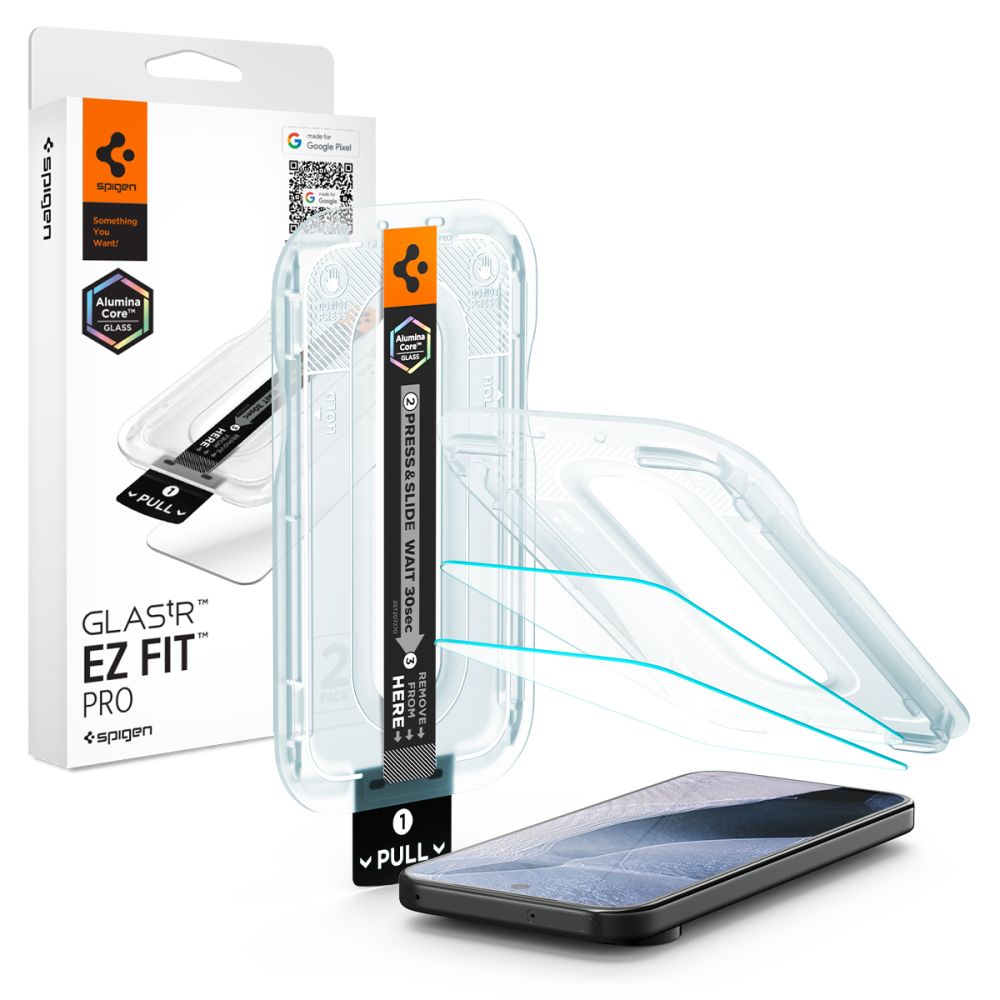 Spigen Glas.tR EZ Fit Pro, 2-pack skärmskydd av härdat glas för Google Pixel 11 Pro XL