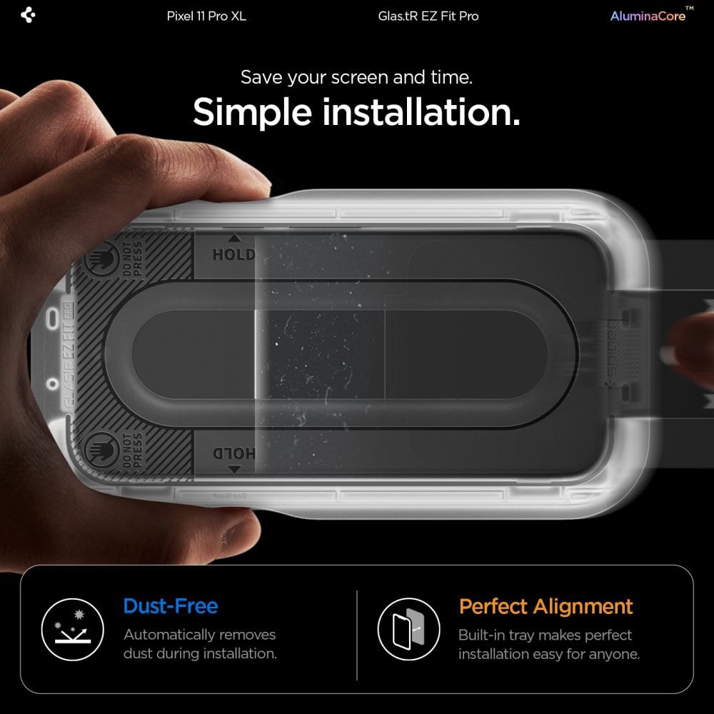 Spigen Glas.tR EZ Fit Pro, 2-pack skärmskydd av härdat glas för Google Pixel 11 Pro XL