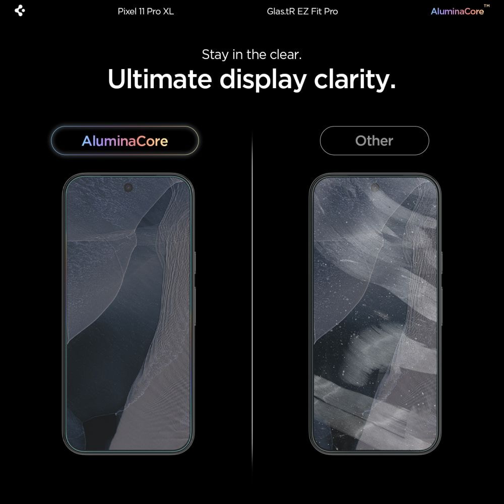 Spigen Glas.tR EZ Fit Pro, 2-pack skärmskydd av härdat glas för Google Pixel 11 Pro XL
