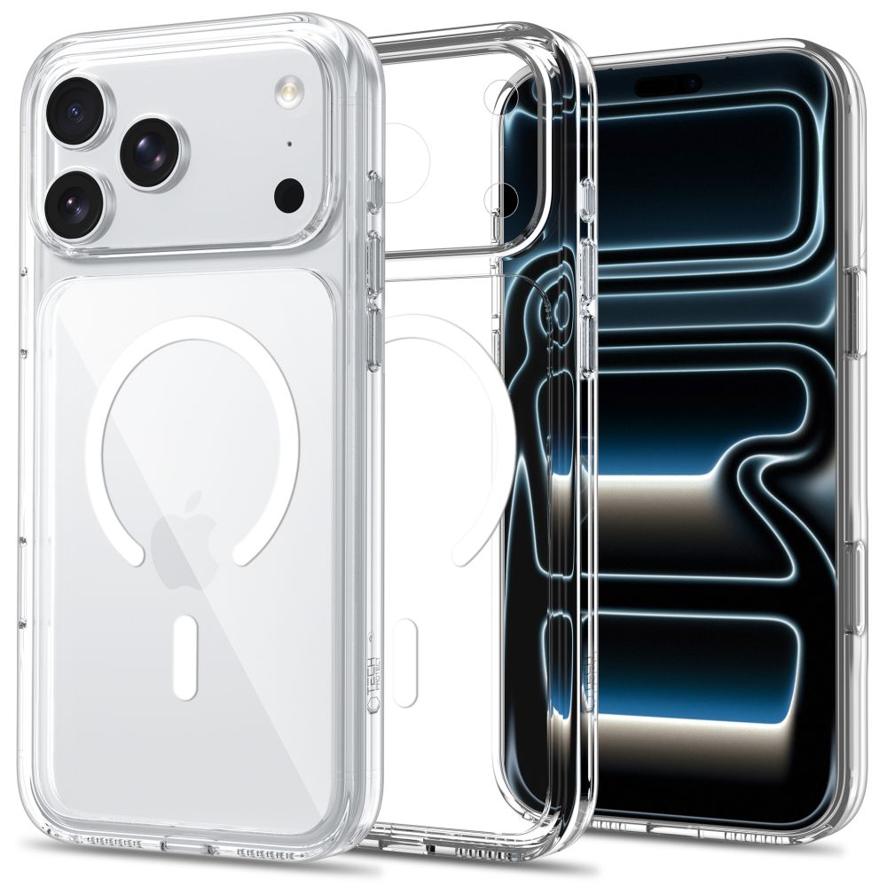 Tech-Protect Flexair Hybrid CC MagSafe-fodral för iPhone 17 Pro Max / 18 Pro Max – Transparent