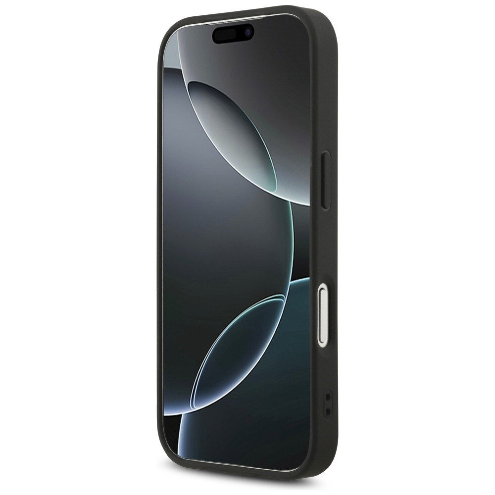 Guess Fixed Glitter Big 4G-fodral för iPhone 17 Pro / 18 Pro – Svart