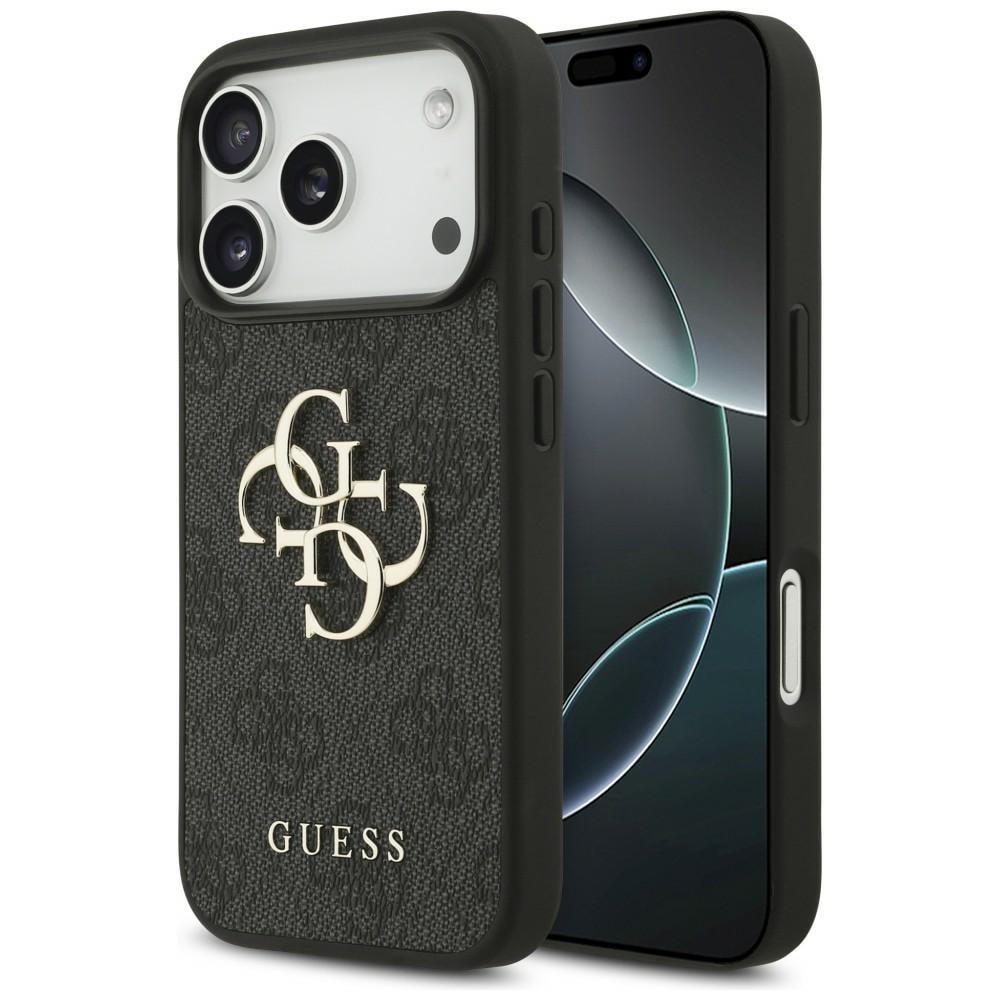 Guess 4G-fodral med stort logo för iPhone 17 Pro / 18 Pro – Svart