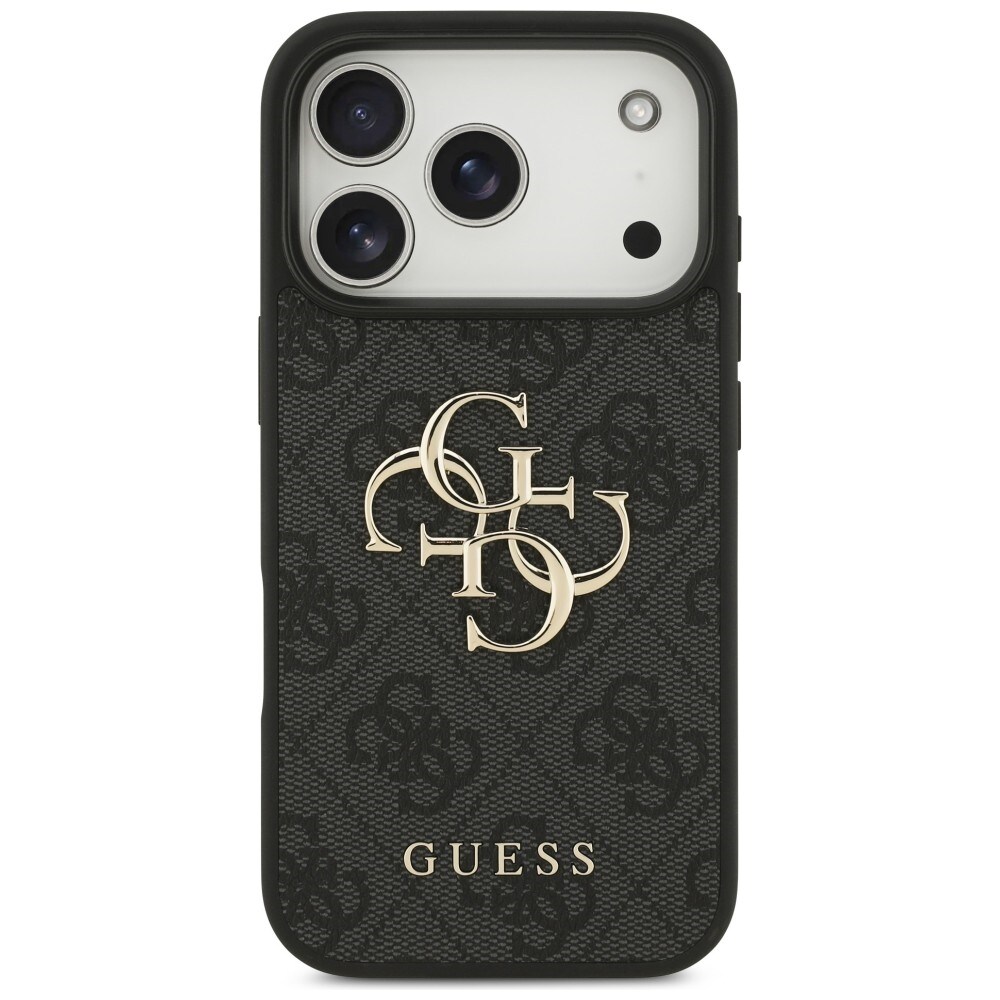 Guess 4G-fodral med stort logo för iPhone 17 Pro / 18 Pro – Svart