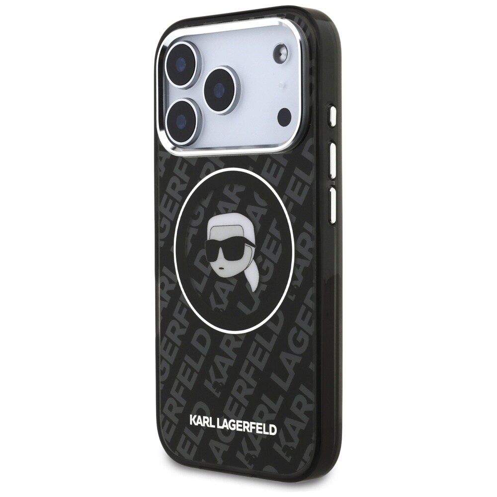 Karl Lagerfeld IML Karl Head Logo MagSafe-etui til iPhone 17 Pro Max – Sort