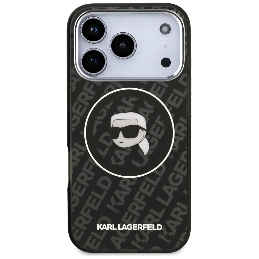 Karl Lagerfeld IML Karl Head Logo MagSafe-etui til iPhone 17 Pro Max – Sort