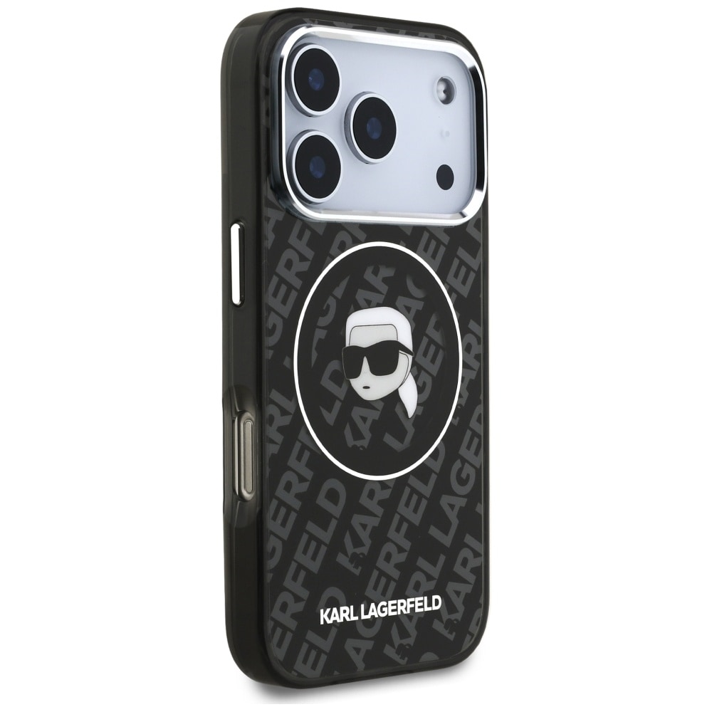 Karl Lagerfeld IML Karl Head Logo MagSafe-etui til iPhone 17 Pro Max – Sort