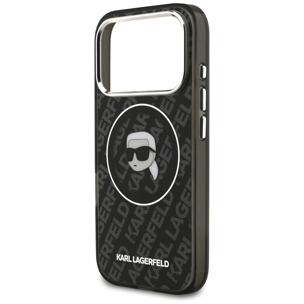 Karl Lagerfeld IML Karl Head Logo MagSafe-etui til iPhone 17 Pro Max – Sort