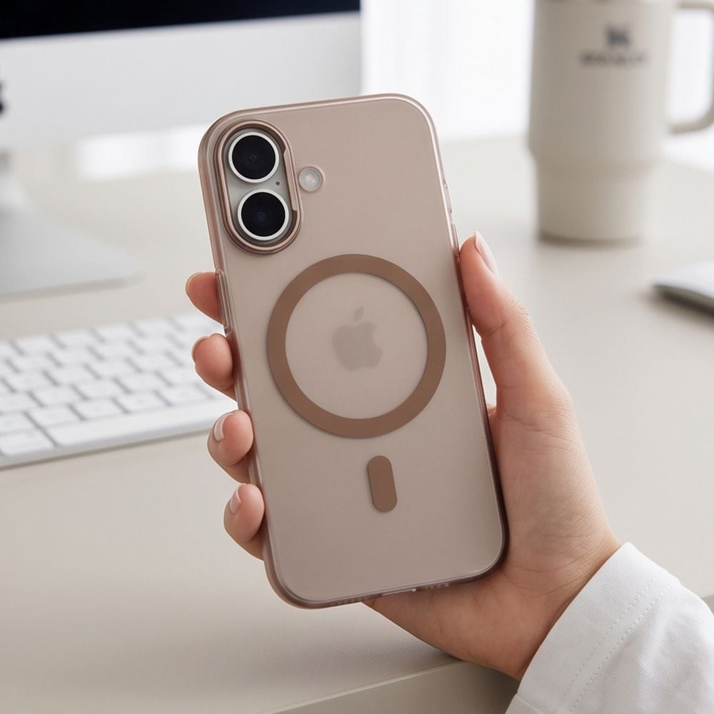 Tech-Protect MagZero MagSafe-fodral för iPhone 17 – beige-brunt matt