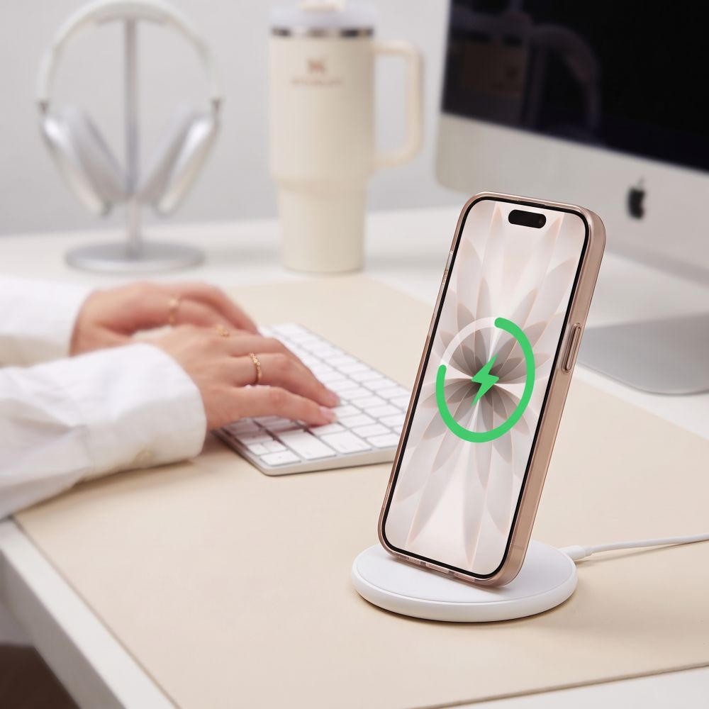 Tech-Protect MagZero MagSafe-fodral för iPhone 17 – beige-brunt matt