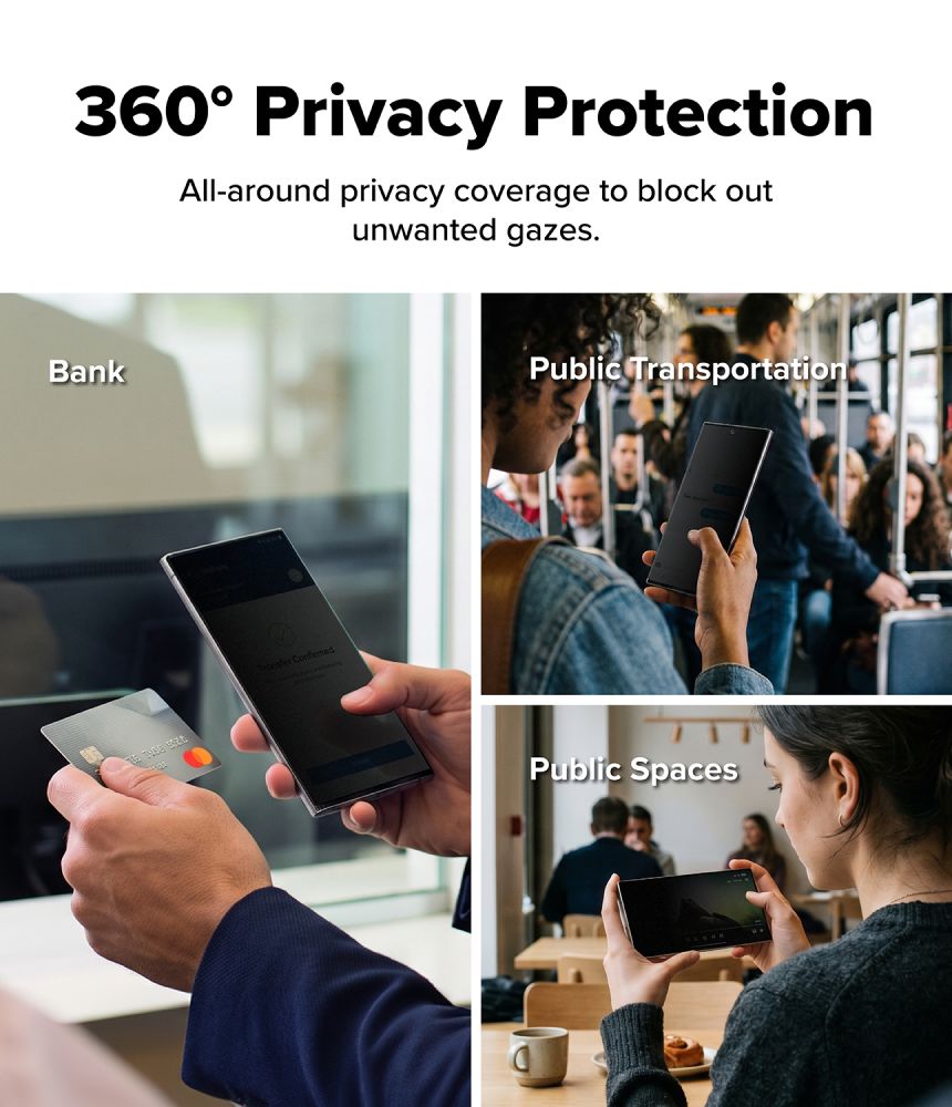 Ringke Easy Slide Privacy 360, 2-pack härdat glas till Samsung Galaxy Z Fold 8 Ultra
