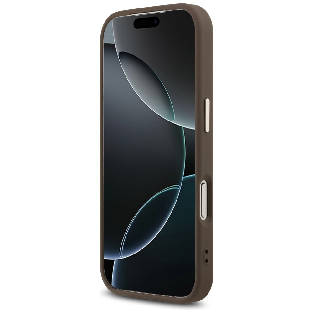 Guess 4G Big 4G Classic Logo-fodral för iPhone 17 Pro Max / 18 Pro Max – brunt och guld