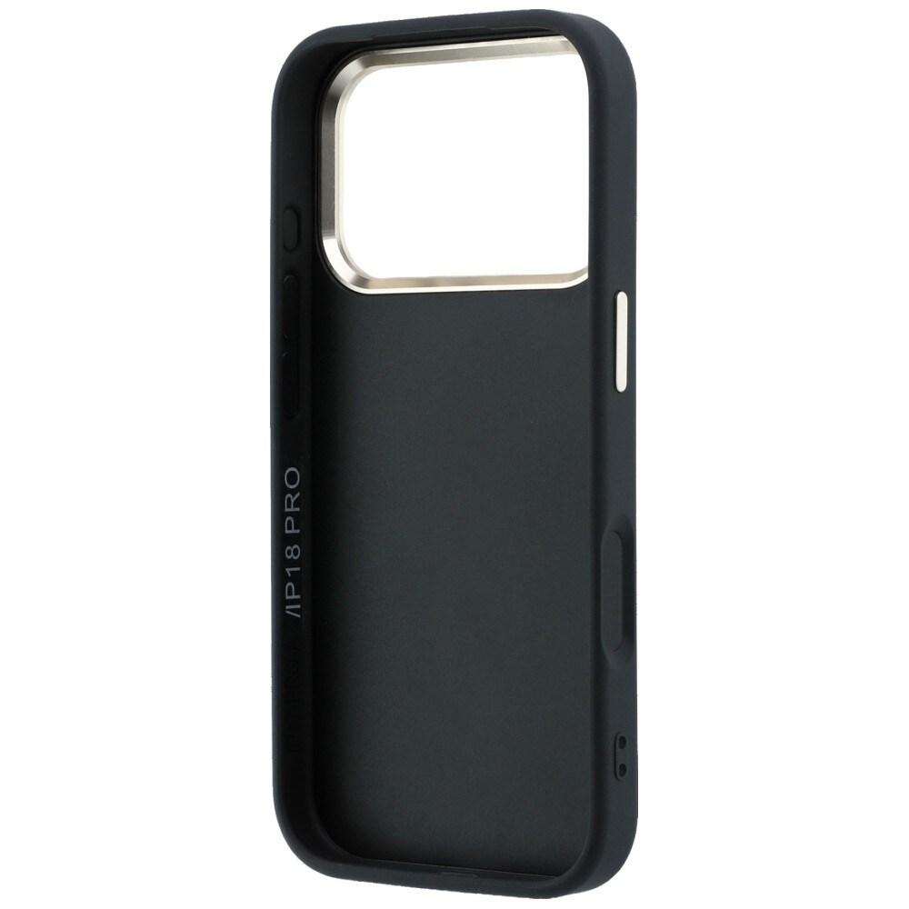 Guess 4G & Big Resin-logotypfodral för iPhone 17 Pro / 18 Pro – Svart