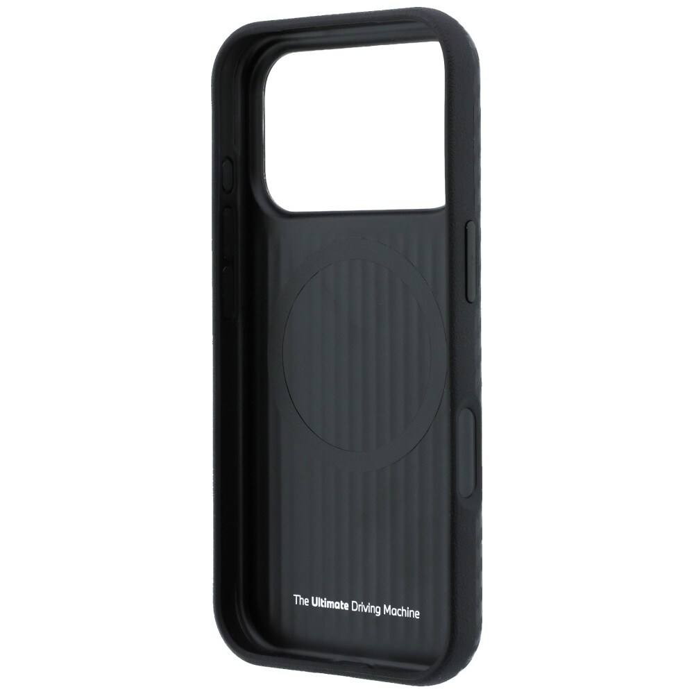 BMW MagSafe-fodral med Carbon Metal-logotyp för iPhone 17 Pro / 18 Pro – Svart