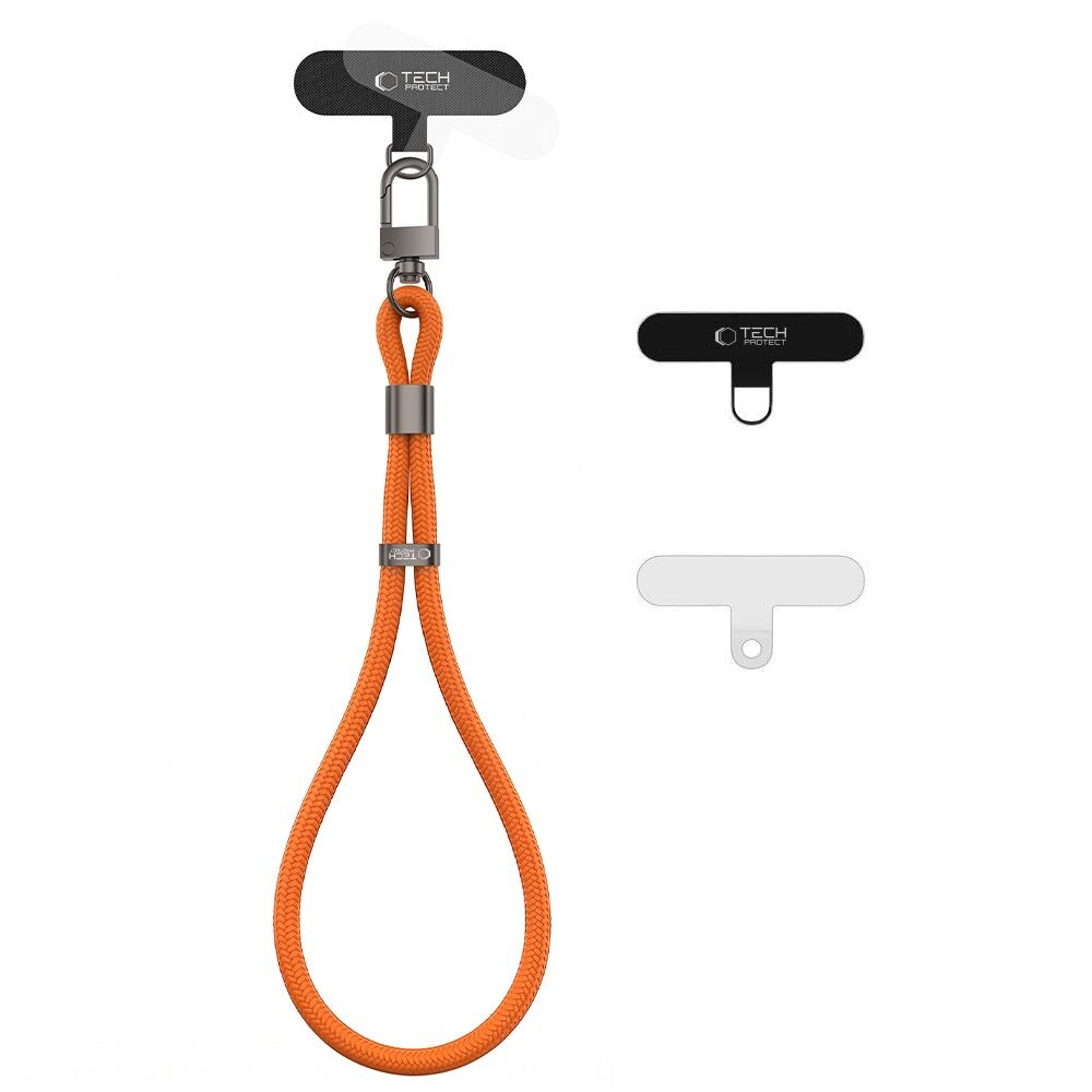 Tech-Protect C11S handledsrem med rep för mobiltelefon – orange