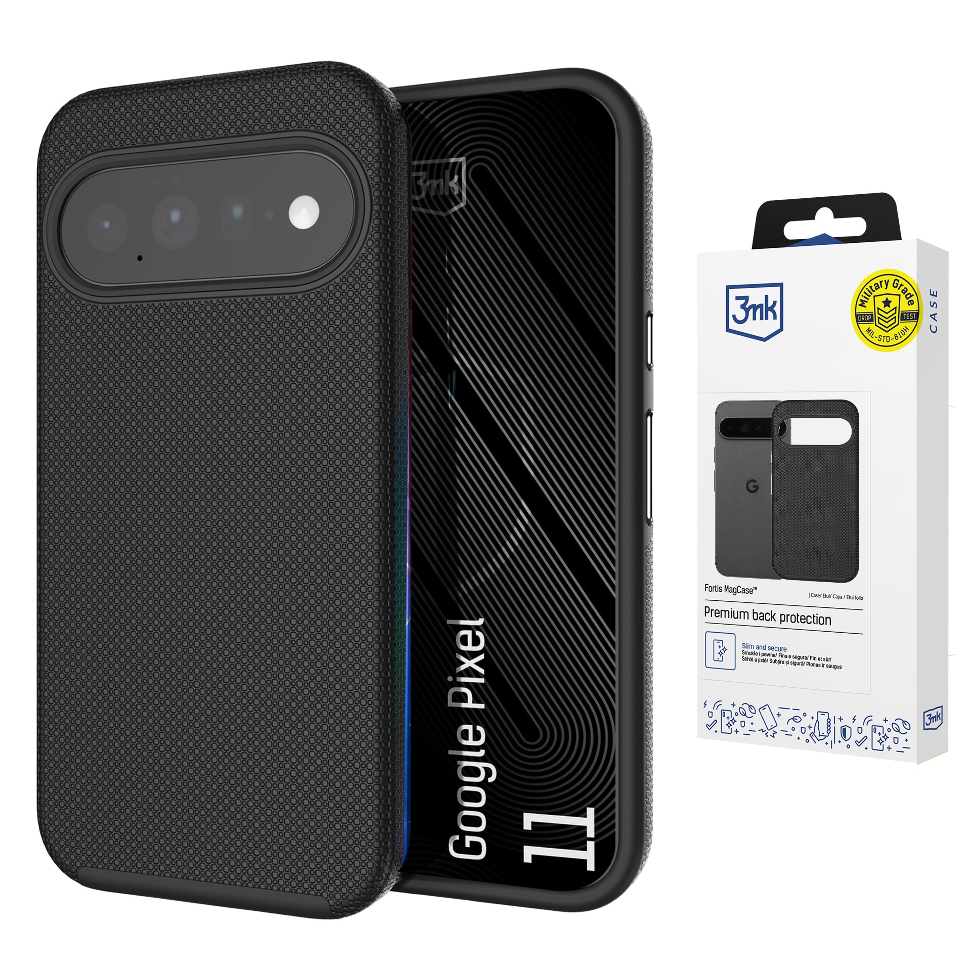 3mk Fortis MagCase till Google Pixel 11 – svart