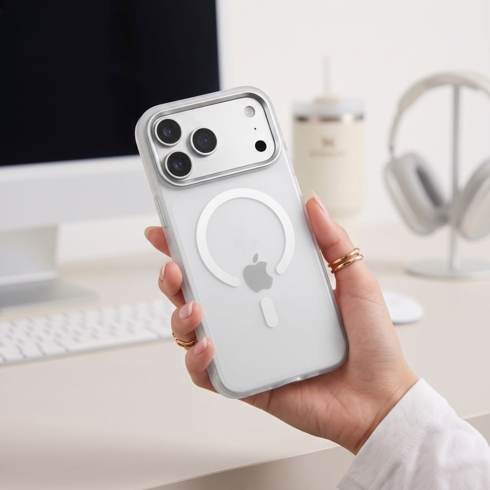 Tech-Protect MagZero MagSafe-fodral för iPhone 17 Pro Max / 18 Pro Max – mattvit