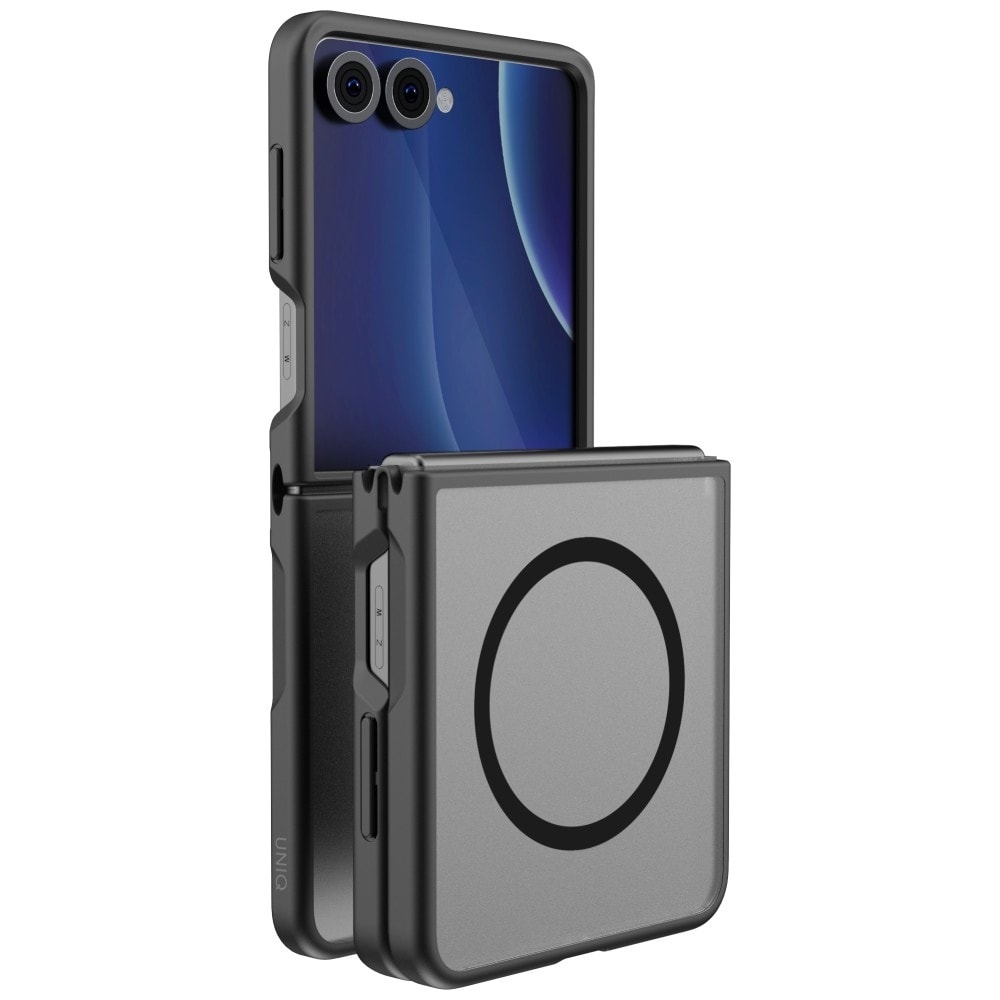 Uniq Veren AF Magclick-laddningsfodral för Samsung Galaxy Z Flip 8 – Svart