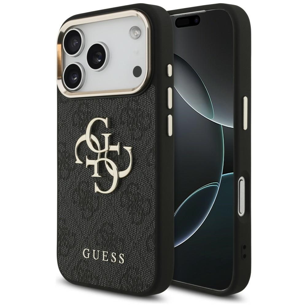 Guess 4G Big 4G Classic Logo-fodral för iPhone 17 Pro / 18 Pro – Svart och guld