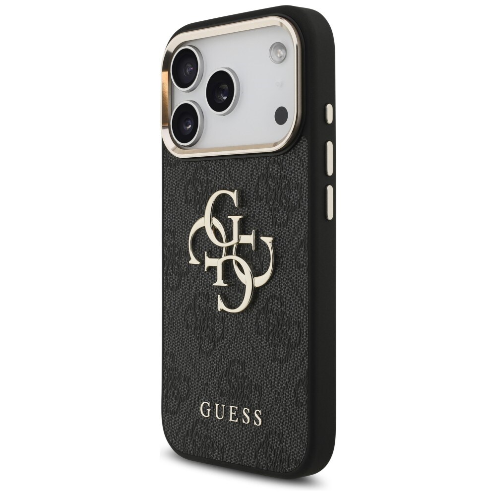 Guess 4G Big 4G Classic Logo-fodral för iPhone 17 Pro / 18 Pro – Svart och guld