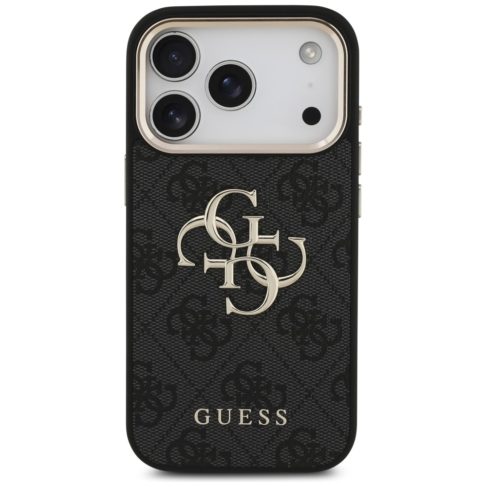 Guess 4G Big 4G Classic Logo-fodral för iPhone 17 Pro / 18 Pro – Svart och guld